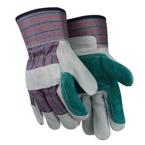 Venta completa de fábrica, guantes de trabajo de utilidad General de seguridad de Palma de piel de vaca dividida de doble capa económicos para Unisex - Product Image 2
