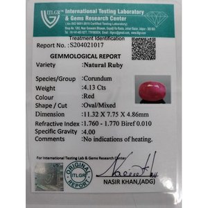 Rubí facetado de 4.13 quilates, gema suelta natural, corte cojín, pulido, tratamiento de laboratorio, esmeralda sintética, formas de pera y octágono. - Product Image 4