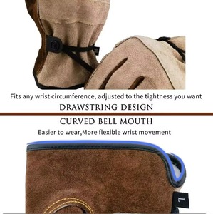 Gants de travail en cuir de vachette pleine fleur haute performance, vente chaude, protection industrielle des mains, applications de soudage, aramide - Product Image 2