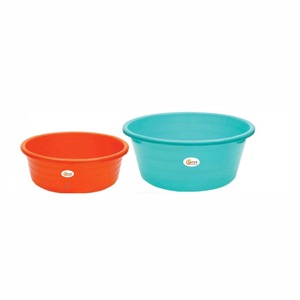 Durable Lightweight 25L Floral Printed Plastic Tub Medium Size <b>Storage</b> for Home <b>Bath</b> Utility Injection Modling Type - Product Image 3
