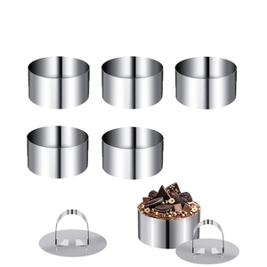 Set 6 in acciaio inox 8cm frese per pasticceria utensili per torte Mousse dessert Tartare-cucina accessori per cucina - Product Image 1