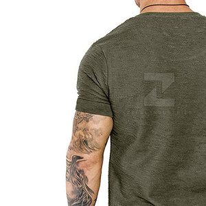 T-shirts pour hommes été 2025, dernier design, 100% coton, respirant, écologique, uni, haute qualité, logo personnalisé, vente en gros personnalisée - Product Image 6