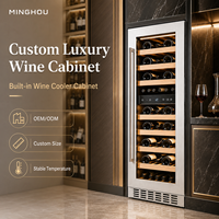 Armoire climatique à vin autoportante à encastrer Refroidisseur à vin Armoire à vin Affichage à température contrôlée