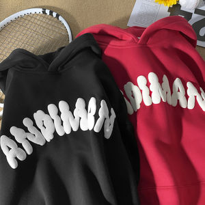 เสื้อฮู้ดสำหรับผู้ชายและผู้หญิงเสื้อมีฮู้ดผ้าฝ้าย100% โอเวอร์ไซส์ผ้าฟลีซเทอร์รี่ฝรั่งเศสพิมพ์ลายพัฟสำหรับฤดูหนาว - Product Image 3