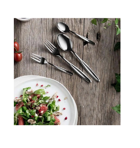 Haute qualité en acier inoxydable couteau fourchette cuillère couverts ensembles argent couverts ensemble miroir acier vaisselle cuillère à salade - Product Image 1