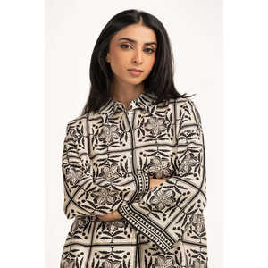 Blusa Informal de Popelina con Estampado Floral WM-COD-SS25-363T Corte Regular para Primavera/Verano - Product Image 1