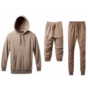 Chándal personalizado para hombre, conjunto de Sudadera con capucha de gran tamaño, logotipo estampado en blanco, talla grande, Unisex, 100% algodón, chándal para correr para hombre - Product Image 5