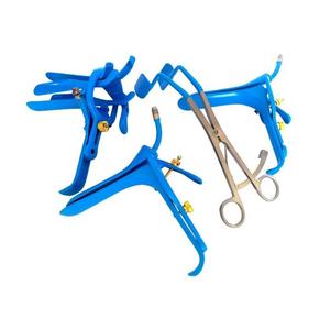 Écarteurs vaginaux en acier inoxydable en gros, bleus, isolés, sur mesure, spéculum vaginal, tube à fumée, instruments chirurgicaux - Product Image 3