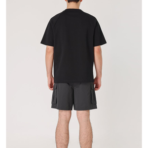 Ensemble de veste courte coupe-vent deux pièces pour hommes, survêtement Streetwear noir personnalisé à motif solide en nylon polyester imprimé, vente à chaud - Product Image 2