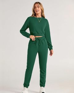 Recortado Durable de alta calidad de gran tamaño mejor Material ácido lavado 100% algodón chándales mujeres señoras chándales transpirables - Product Image 3