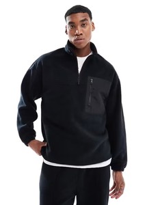 OEM surdimensionné 1/4 fermeture éclair thermique doux polaire sweats à capuche à fermeture éclair polaire hommes sweats à capuche 100% coton pull sweats à capuche - Product Image 1