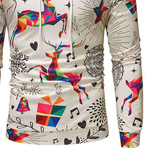 เสื้อมีฮู้ดยูนิเซ็กส์ขนาดใหญ่ผ้าคอตตอน100% พิมพ์ลายสไตล์สตรีทสำหรับฤดูร้อนและฤดูหนาว - Product Image 2