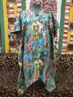 Robe Kaftan en coton indien imprimé floral taille libre pour l'été hiver doux et confortable vêtements de plage vêtements de nuit grande taille