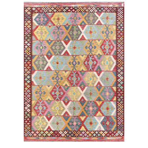 พรมกิลิมไมมาณา อัฟกานิสถาน ขนาด 346 x 252 ซม. พรมและชุดพรมแบบดั้งเดิมของชาวอัฟกัน - Product Image 1