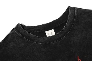 T-shirts vintage pour hommes à imprimé graphique surdimensionné et à épaules tombantes personnalisés de créateur - Product Image 3