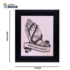 กรอบศิลปะติดผนังรูปมือสวดภาวนาแนววินเทจของตกแต่งทางจิตวิญญาณเพื่อความสงบและความสงบสุขของแก้วฟรีสำหรับวันครบรอบแต่งงานอีสเตอร์ - Product Image 2