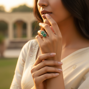 Bague en argent 925 avec fleur de citrine pour femmes, bijoux géométriques en pierres précieuses avec placage rhodium, or jaune et platine pour les mariages - Product Image 2