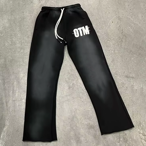 Wholesale Custom <b>Men's</b> <b>Loose</b> Flare Sweatpants Breathable Sport <b>Joggers</b> Track Pants with Wide Leg Casual Style Flared Sweatpants - Product Image 6