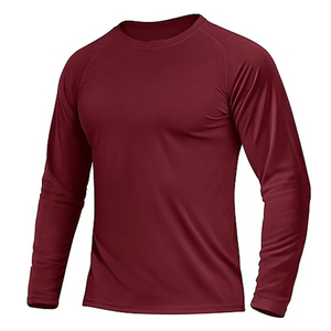 2025 camisas de protección solar de Color sólido para hombres UV SPF UPF 50 + manga larga Rash Guard pesca correr secado rápido camiseta ligera - Product Image 1