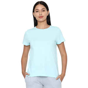 Camisetas personalizadas de verano para mujer, venta al por mayor de algodón con cuello redondo, camisetas de media manga de buena calidad, camisetas con cuello redondo para mujer - Product Image 1
