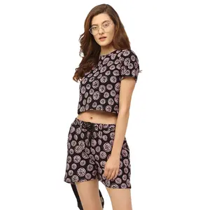 Latest Design Printed Women Short Set 100% Cotton High Quality 2 Piece Set For Women Summerwear & Gymwear Short Set For Women