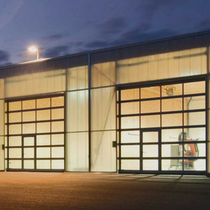 <span class=keywords><strong>Porte</strong></span> <span class=keywords><strong>de</strong></span> <span class=keywords><strong>garage</strong></span> en verre à cadre en aluminium moderne sur mesure, <span class=keywords><strong>porte</strong></span> à panneaux isolés à enroulement pour villa résidentielle - Product Image 3