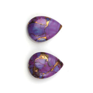 Calidad superior púrpura cobre turquesa 12x16 MM suave forma de pera piedra preciosa suelta cabujón fabricación de joyas oro 18K adornos de joyería - Product Image 3