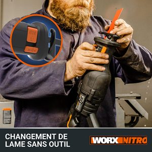 Sierra de sable inalámbrica de 20 V, grado DIY, ligera, ergonómica, carrera de 29 mm, motor sin escobillas de 300 mm, velocidad variable para múltiples materiales, batería - Product Image 3