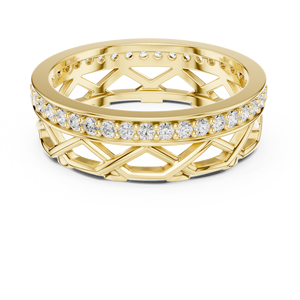 Anillo personalizado con nombre de corona de 14K para ella - Product Image 3
