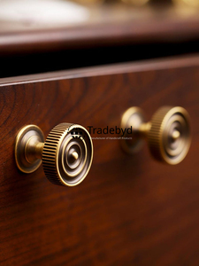 Tiradores de cajón minimalistas hechos a mano de latón antiguo Tiradores de muebles para armarios Cocina Baño-Ecológico Tradebyd - Product Image 2