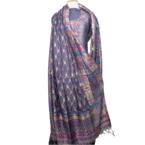 Dệt Lụa Hoa Mẫu Ấn Độ Phụ Nữ Phù Hợp Với Dupatta Set Lụa Với Zari Kani Phụ Nữ 3 Mảnh Phù Hợp Với Với Kurta Khăn Choàng Và Quần - Product Image 3