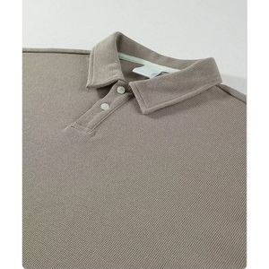 Vente en gros polo et short surdimensionnés à manches courtes chemises boutonnées gaufrées style urbain pour femmes coupe ample à épaules tombantes - Product Image 6