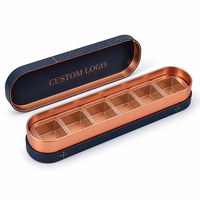 Boîte cadeau de luxe en chocolat de forme personnalisée pour 6 pièces, emballage biodégradable fait main avec insert, vente en gros OEM ODM