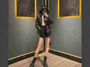 Chaqueta Acolchada con Rayas Tejidas Tricolor 2025, Brillante, Estilo Casual Maya Mongjia, Cierre de Cremallera, Recubierta, para Hombre - Product Image 4