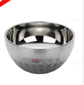Bol de service en métal martelé, design moderne, haute qualité, argenté, grand bol à soupe pour nouilles - Product Image 1