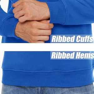 Sweatshirts à col rond pour homme doublés en sherpa chaud, lourds, à manches longues, en polaire d'hiver, pull-over - Product Image 6