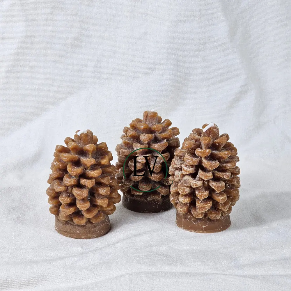 Handmade Soy Wax Pinecone Shape Candle Nice Price Christmas Tree Candle for Parties and Holidays Wholesale from Vietnam