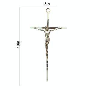 Estatua de la Cruz de Jesucristo en Latón, Decoración Religiosa para Colgar en la Pared, Ideal como Regalo de Navidad o Año Nuevo - Product Image 3