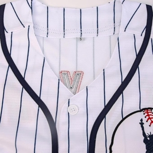 Logotipo personalizado Ropa deportiva de secado rápido Diseño Jersey de béisbol y softbol en blanco con impresión por sublimación del número de nombre del equipo - Product Image 2