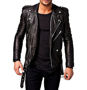 Chaqueta de cuero PU con cremallera para hombre, abrigo de primavera y otoño, chaqueta de moda para hombre, chaqueta de cuero informal ajustada con cuello levantado, 2024 - Product Image 4