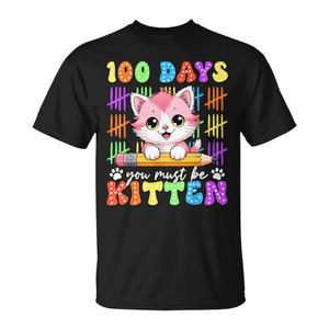 Maglietta Promozionale per Ragazze '100 Days Must Be Kitten Cat' - 100° Giorno di Scuola - Product Image 1