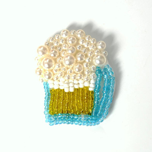 Meilleure qualité nouveau Design broches en fil de lingot brodées broches perlées belle mode vêtements accessoire en gros laiton - Product Image 1