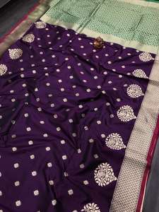 ผ้าส่าหรีขอบผ้าทอใยซารีนุ่มจากแบรนด์ล่าสุด - Product Image 4