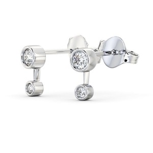 Bijoux en gros taille ronde CVD Lab Grown Diamond Boucles d'oreilles classiques en or blanc massif 14k Fashion Jewelry Boucles d'oreilles pour filles - Product Image 4