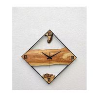 Jam dinding kayu hitam dan jam tangan Modern sederhana dan modis dekorasi rumah ukiran dan desain kerajinan kustom