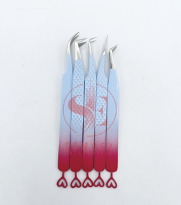 Pinces à épiler pour extensions de cils de haute qualité, personnalisées, à 90 degrés, fines, en acier inoxydable, anti-magnétiques, durables, longueur 10 mm - Product Image 2