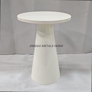 Mesa de centro redonda de madera natural Bases de marco de metal contemporáneo en una variedad de colores para uso versátil - Product Image 6