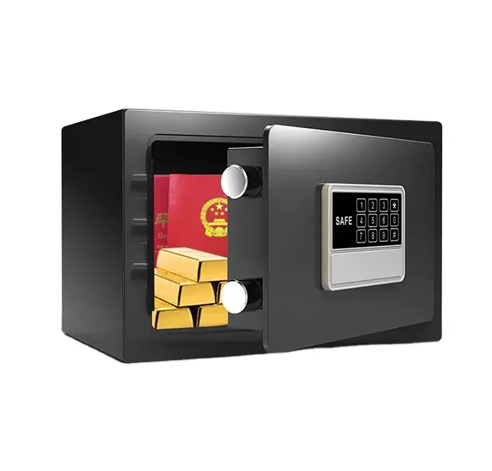 사무실 가정 은행 작은 금속 안전한 예금 상자 안전 암호 지문 자물쇠를 위한 전자 디지털 방식으로 지문 로커 금고