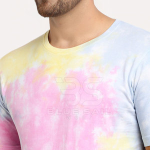 Liso sólido hombres 100% algodón Camisetas cuello redondo manga corta moda Casual uso diario traje al por mayor a granel hombres algodón camiseta - Product Image 2