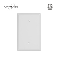 Cubierta de Interruptor de Pared de PC Blanca de Gran Tamaño, Personalizable, de 2 Botones, con Certificación ETL, para Estética Interior